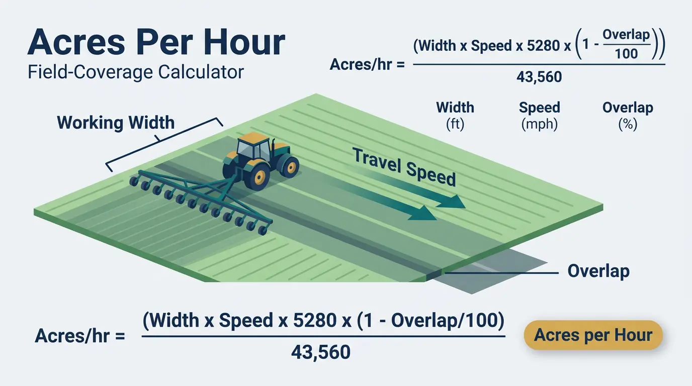 Acres Per Hour Calculator - Illustration
