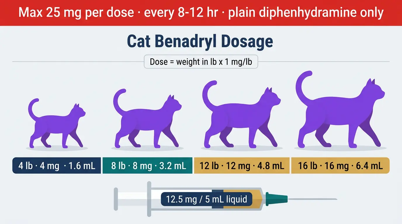 Cat Benadryl Dosage Calculator - Illustration
