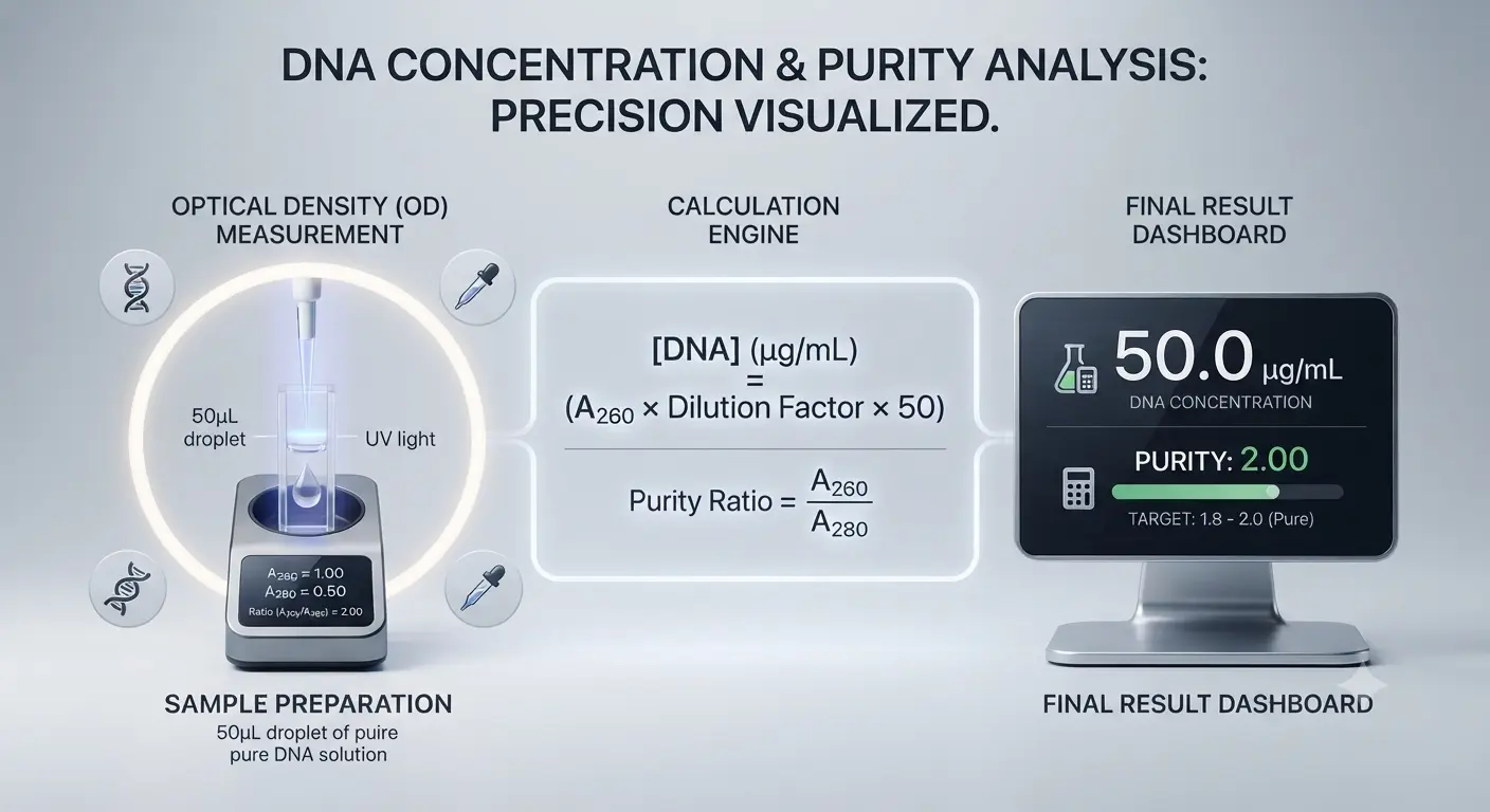 DNA Concentration Calculator - Illustration