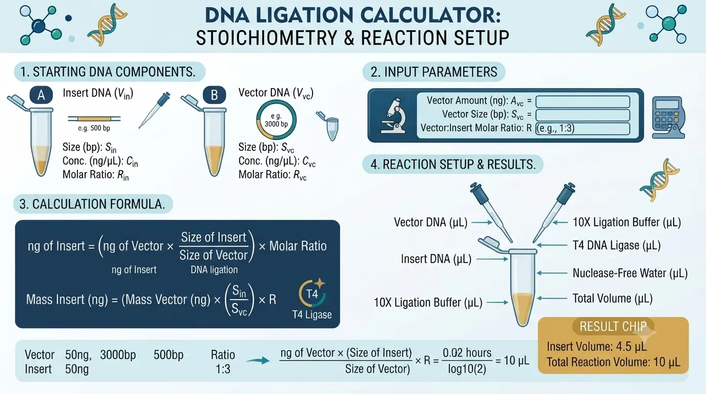 Ligation Calculator - Illustration