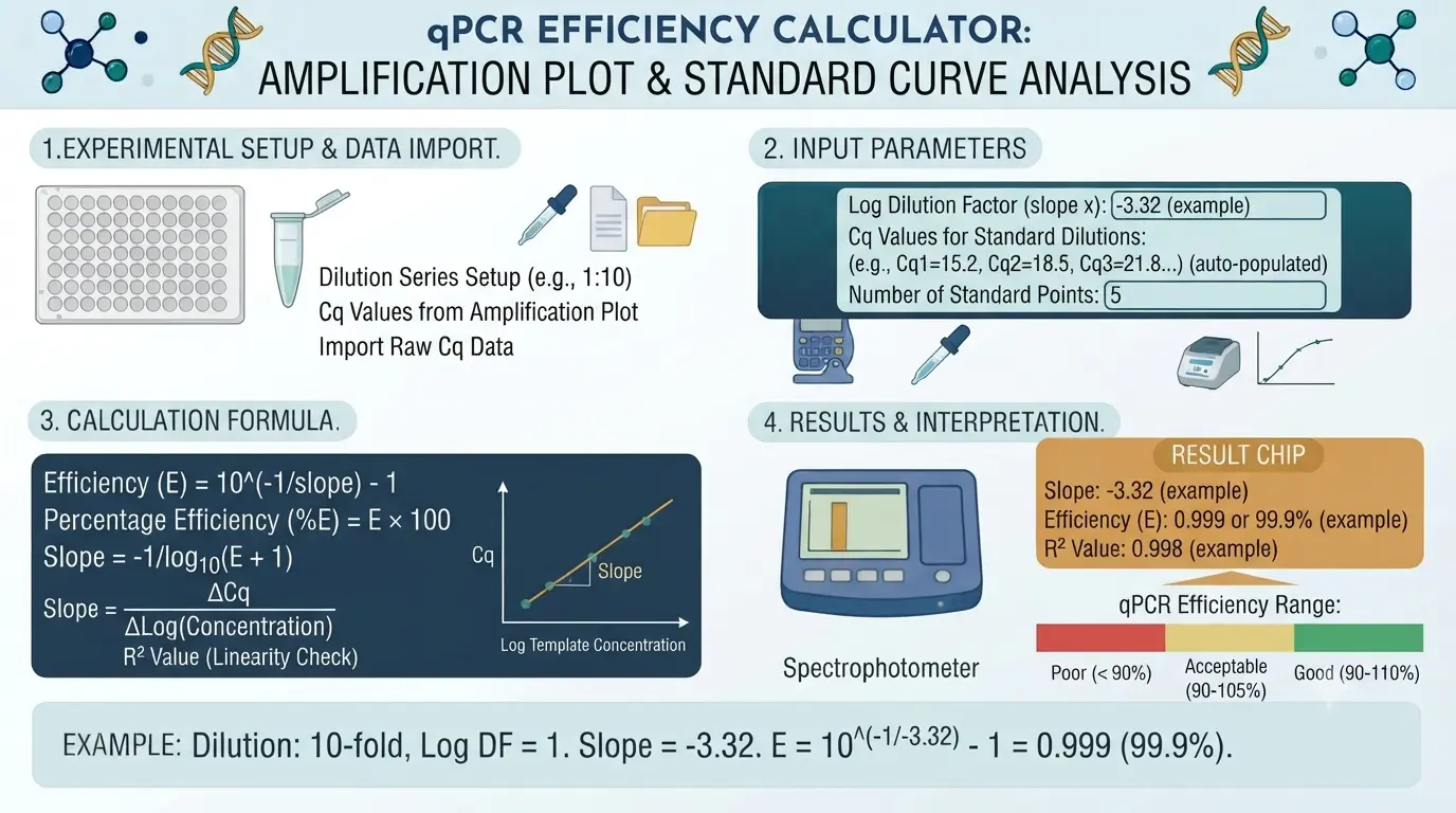 qPCR Efficiency Calculator - Illustration